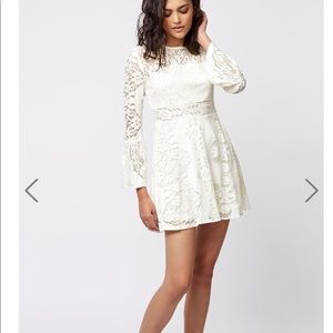TopShop Skater Dress with Long, Fluted Sleeves